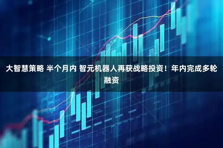 大智慧策略 半个月内 智元机器人再获战略投资！年内完成多轮融资